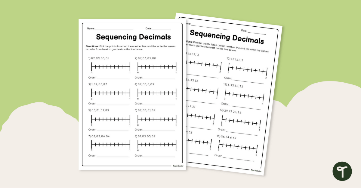 ordering numbers worksheet level 4