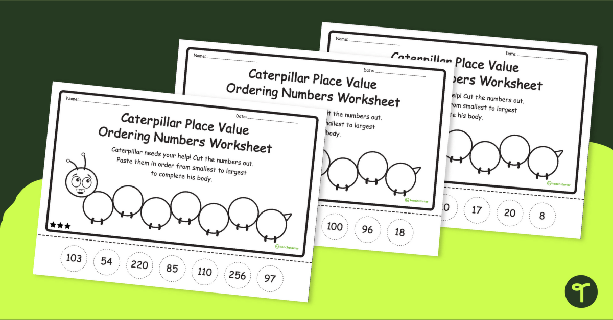 ordering numbers worksheet level