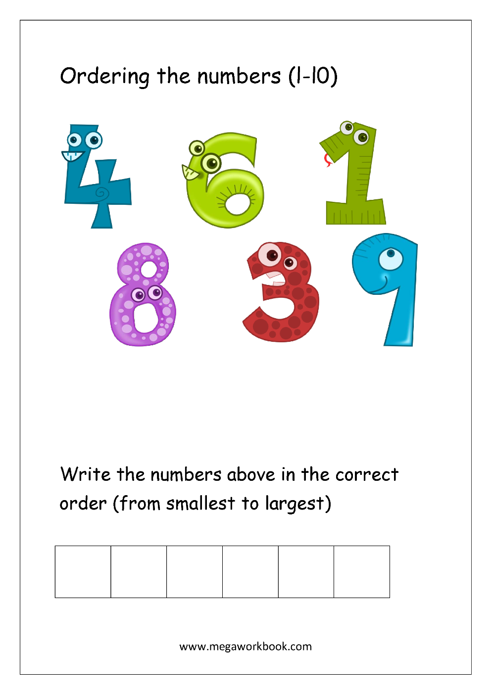 Ordering Numbers Worksheets, Missing Numbers, What comes before ...