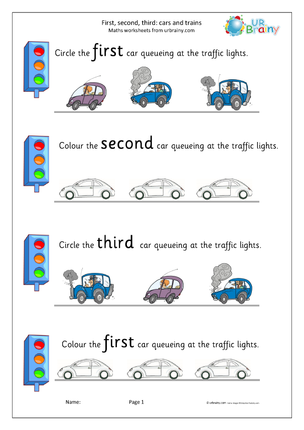 ordering numbers worksheet second