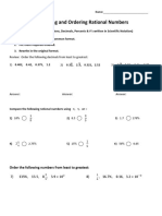 Comparing Ordering Rational Numbers HW | PDF | Fraction ...