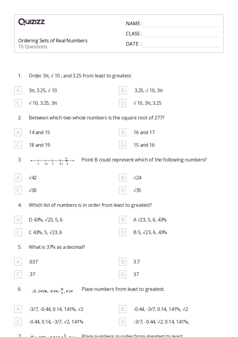 50+ Ordering Numbers 0-10 worksheets for 8th Grade on Quizizz ...