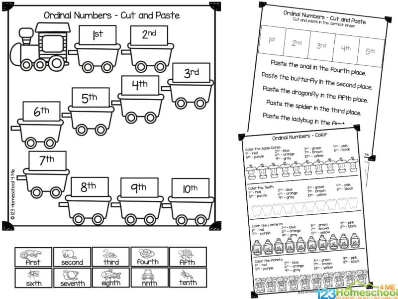 Ordinal Numbers Worksheets | pwj.com.br
