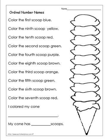 Ordinal Numbers Worksheet 1 Worksheets