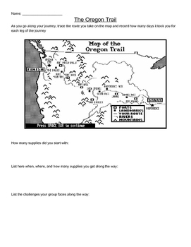 Oregon Trail Worksheet