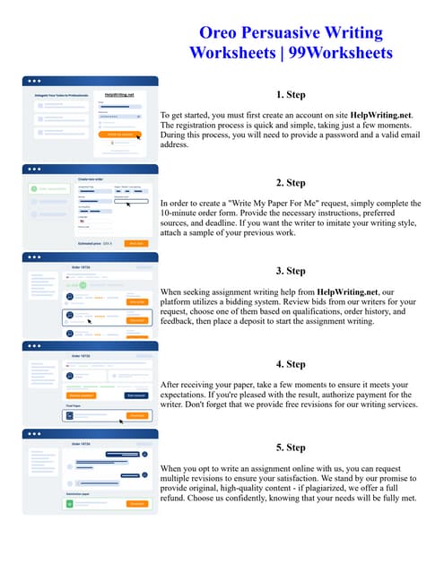 Oreo Persuasive Writing Worksheets 99Worksheets | PDF