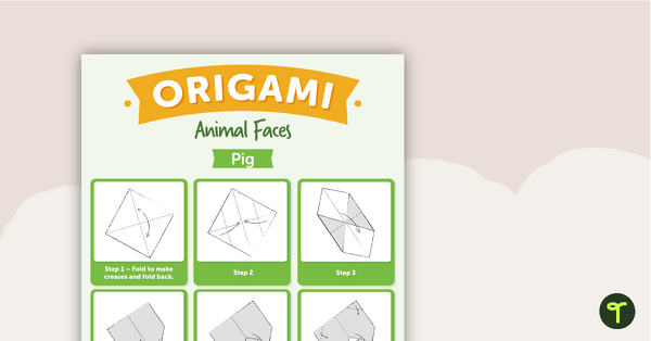 Easy Origami Animals Worksheet and Step-By-Step Instructions for ...