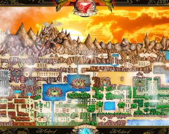 Legend of Zelda Karte Poster, Tears of the Kingdom Karte, Breath ...