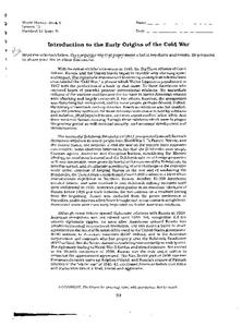 origins of the cold war worksheet