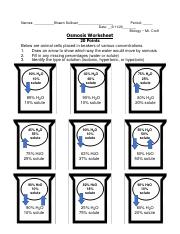 osmosis worksheet biology