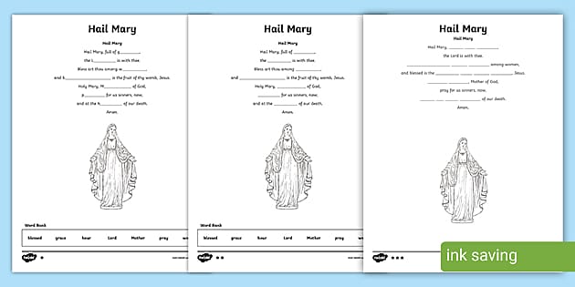 our father fill in the blank worksheet