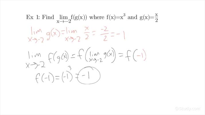 Determining the Limit of Composite Functions | Calculus | Study.com