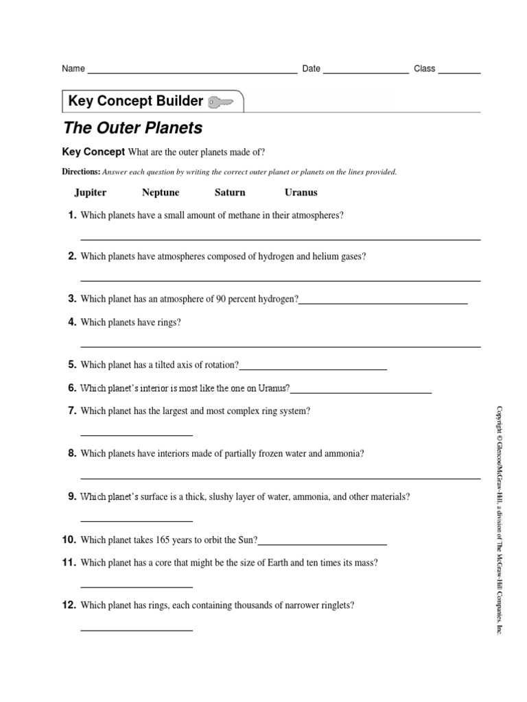 Outer Planet Fill in | PDF