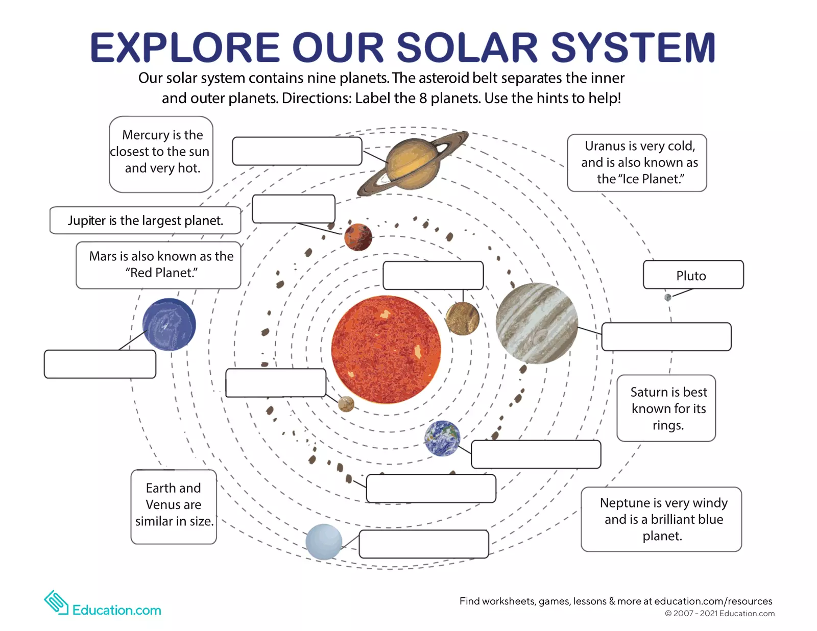 planets-in-solar-system Interactive Worksheet – Edform - Worksheets Library