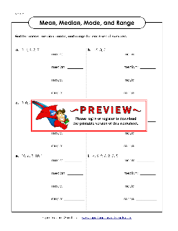 Mean Mode Median Range Outlier Worksheets - TheWorksheets.CoM ...