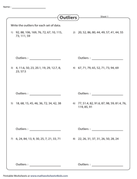 Box and Whisker Plot Worksheets