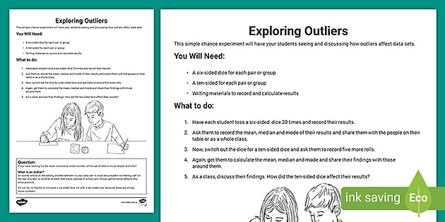 outliers worksheet