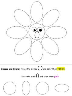 oval worksheet for preschool