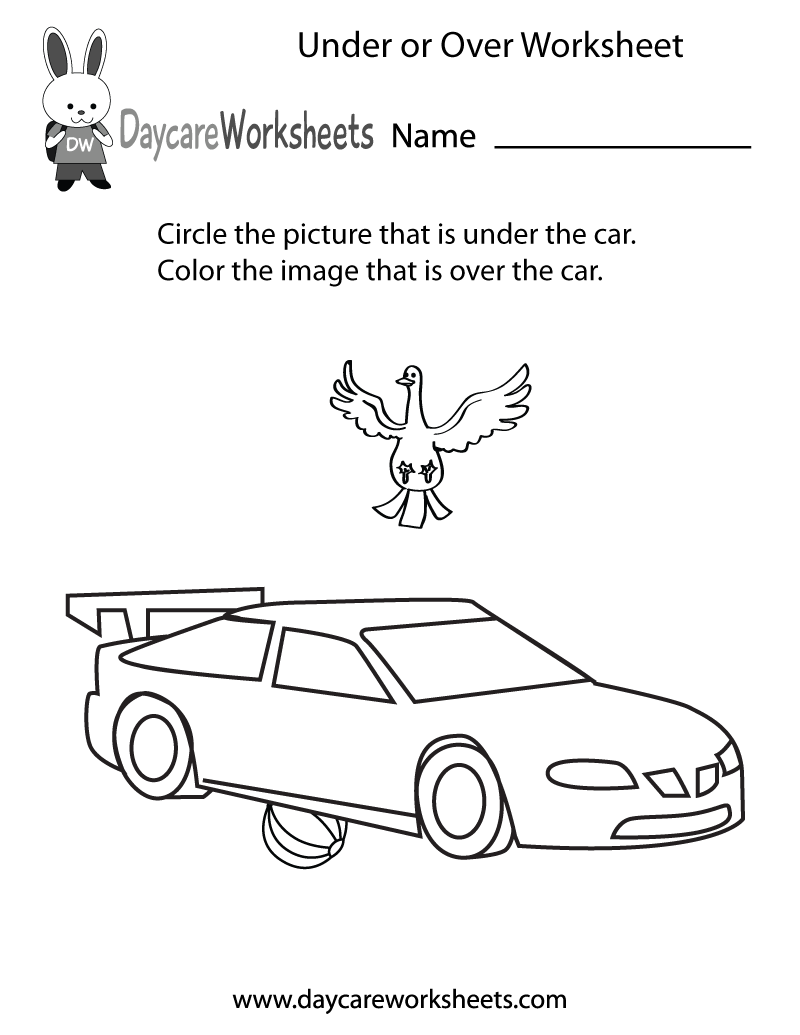 over and under worksheet