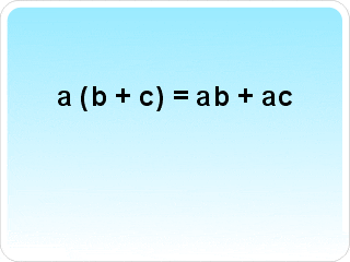 over the distributive property of multiplication multiplication