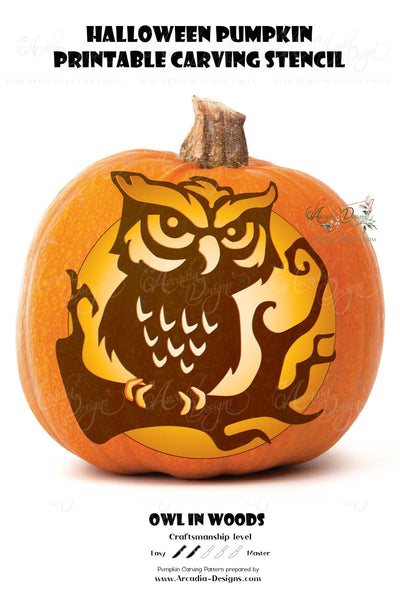 owl printable pumpkin carving patterns