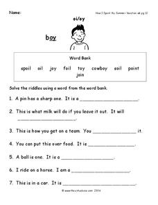 oy oi worksheet