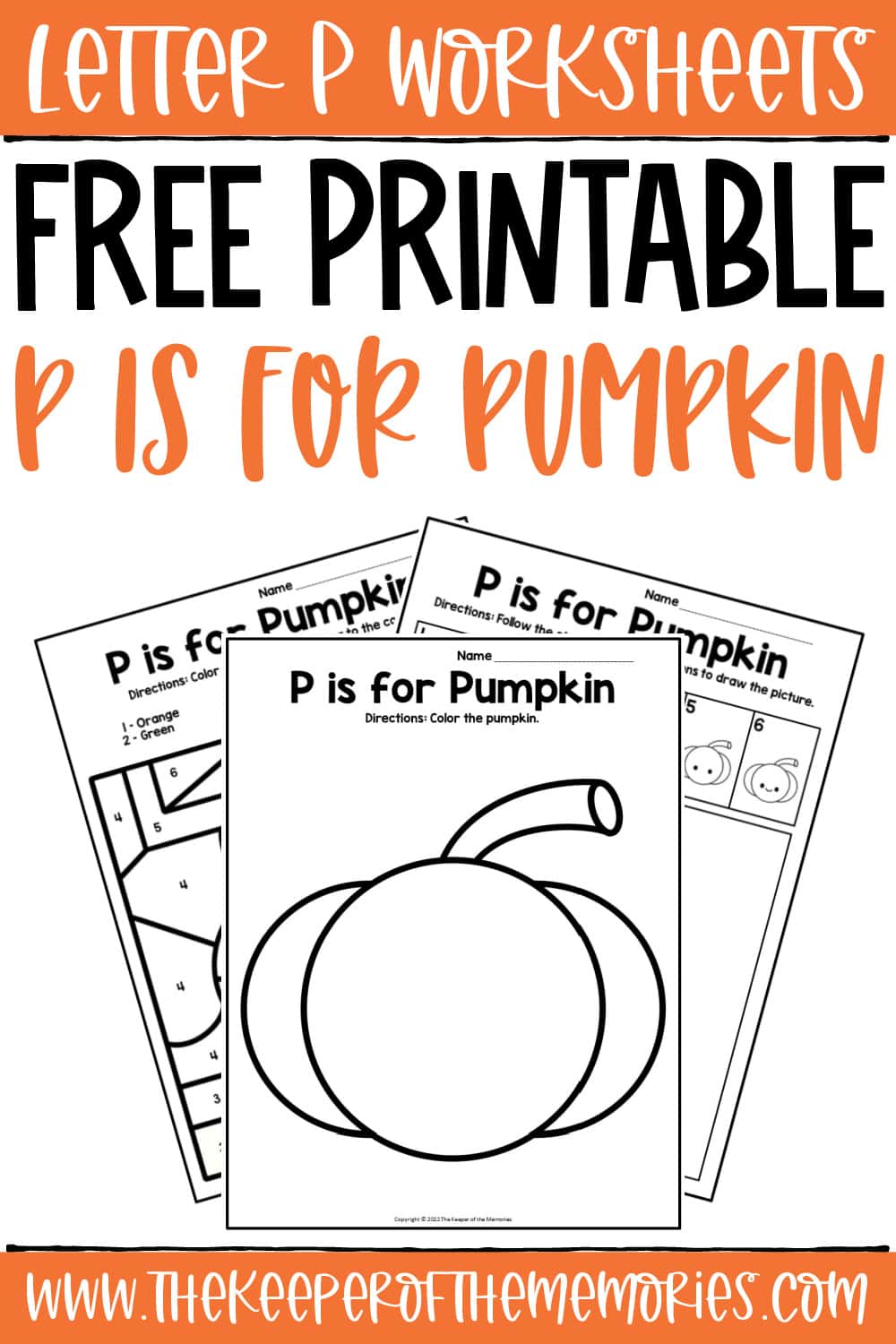 p is for pumpkin worksheet