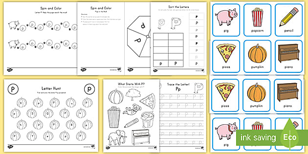 Letter P Worksheet and Activity Pack | Alphabet | ELA