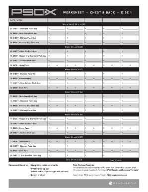P90x Legs And Back Worksheet 2020-2024 - Fill and Sign Printable ...