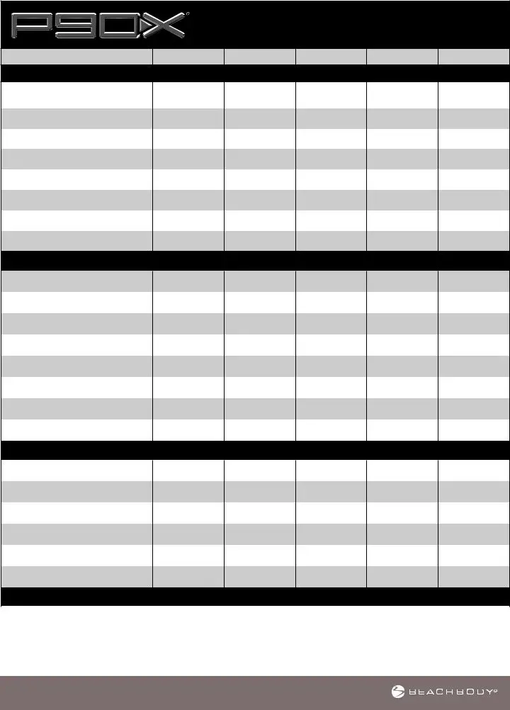 p90x printable worksheet