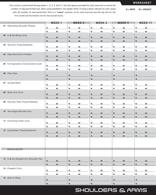 P90X Worksheet - Treino P90X Brasil | PDF