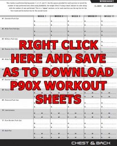 p90x routine worksheet