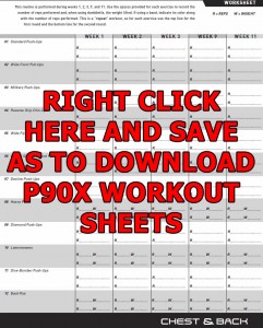 P90X Workout Sheets - Download It ALL Here!
