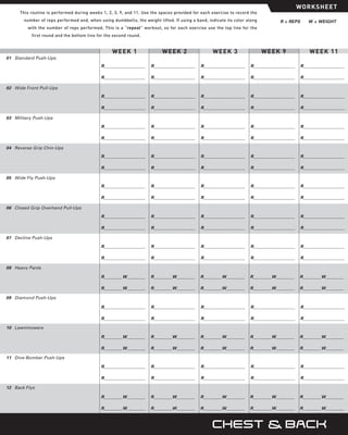 P90X Worksheet - Treino P90X Brasil | PDF