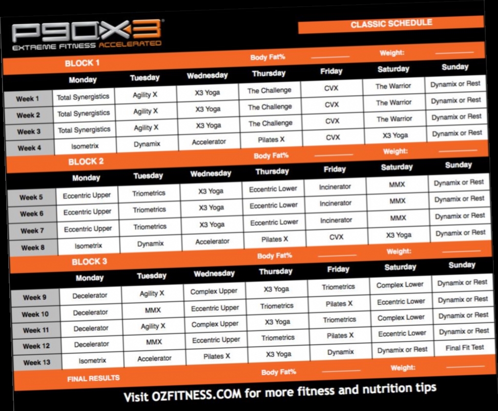 p90x3 classic workout schedule pdf download / X