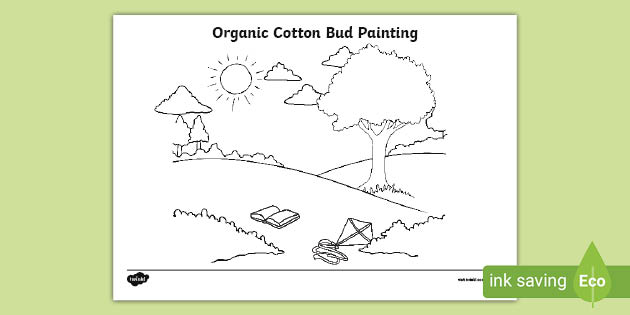 Organic Cotton Dabbing Painting Activity - Primary Resource