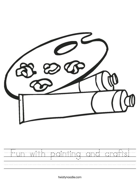 Fun with painting and crafts Worksheet - Twisty Noodle