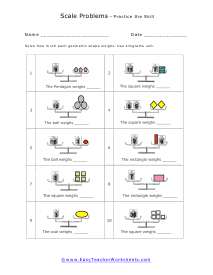 Balance and Scale Worksheets
