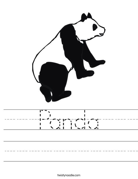 Panda Worksheet - Twisty Noodle