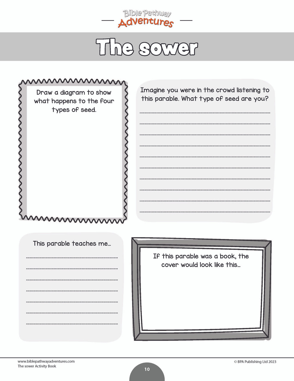 The Parable of the Sower worksheet  