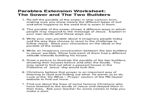 The parable of the sheep and goats worksheet ks3  