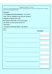 English worksheets: Paragraph Organization Practice