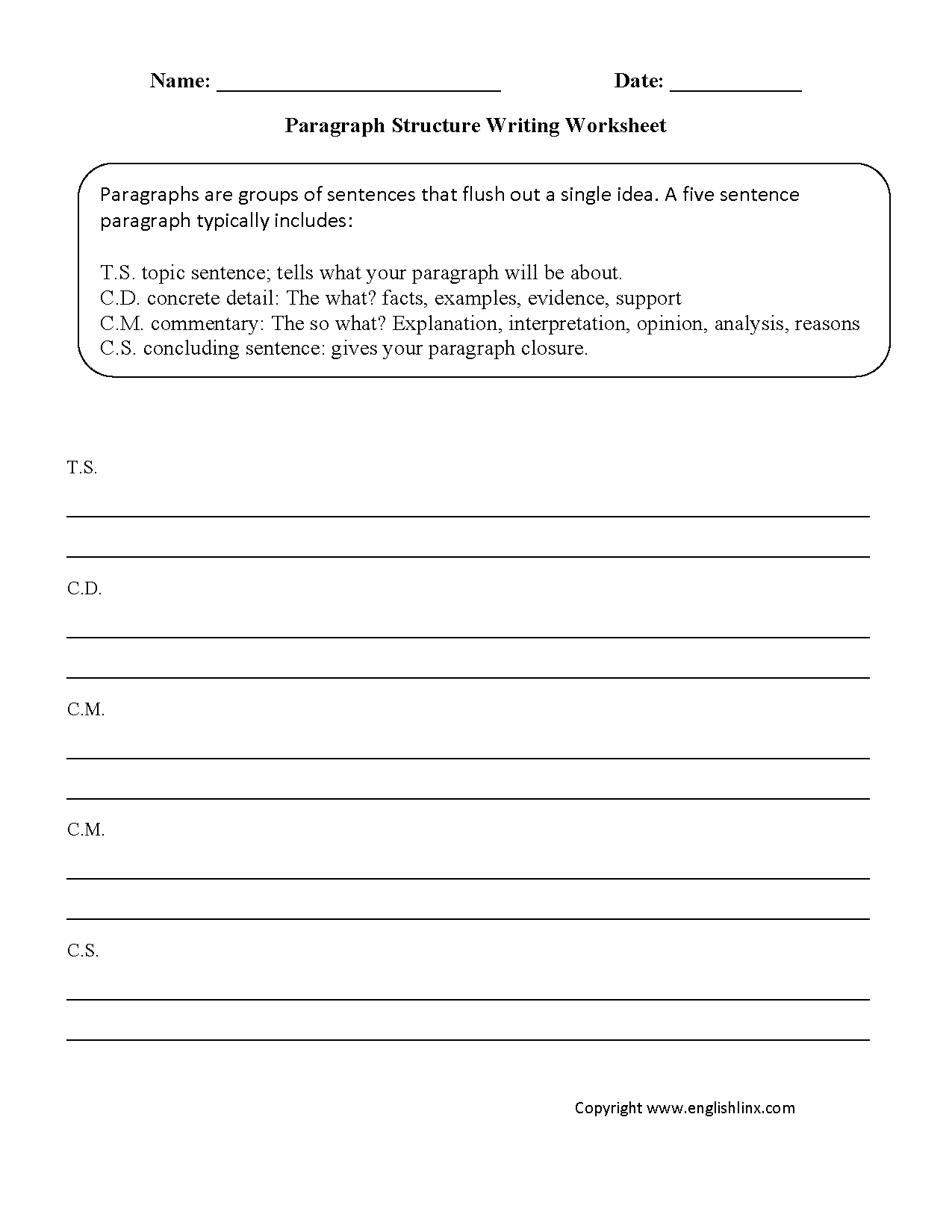 5th grade writing Worksheets, word lists and activities. Page 2