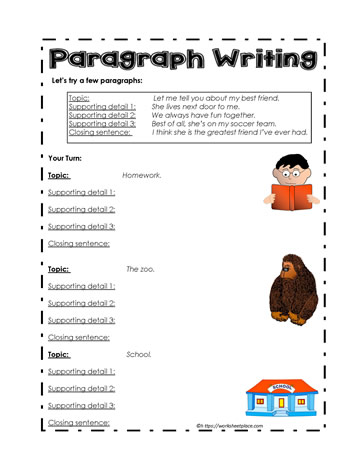 Paragraph Worksheet Worksheets