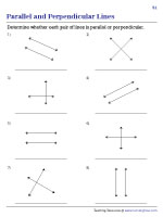Parallel and Perpendicular Lines Worksheets