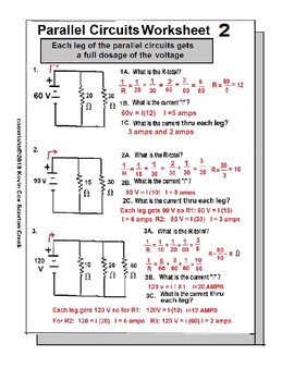 parallel circuits worksheet with answers