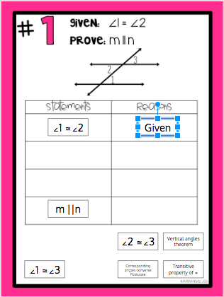 Mrs. Newells Math: Google Parallel and Perpendicular Lines Proofs ...