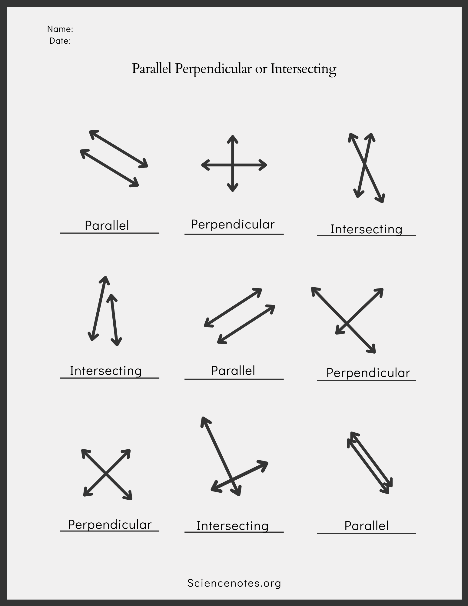 parallel perpendicular or neither worksheet answers