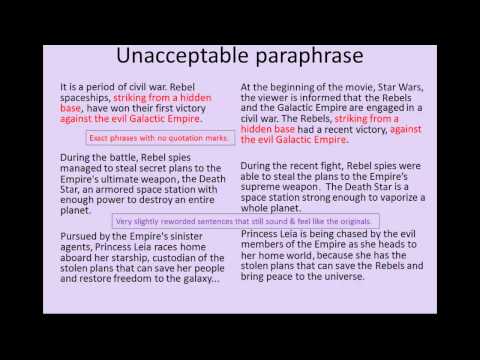 Summarizing, Paraphrasing, and Quoting: A Guide to Doing it Right ...
