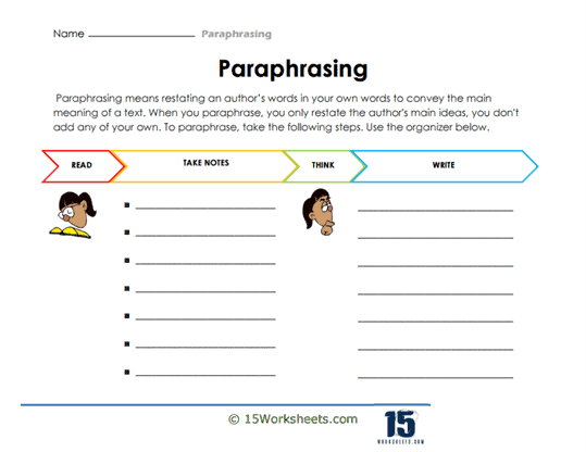 Paraphrasing Worksheets - 15 Worksheets Library